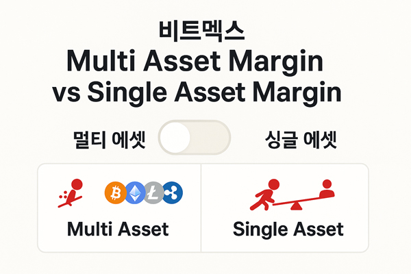 비트멕스 멀티 에셋 마진과 싱글 에셋 마진 모드 비교 이미지